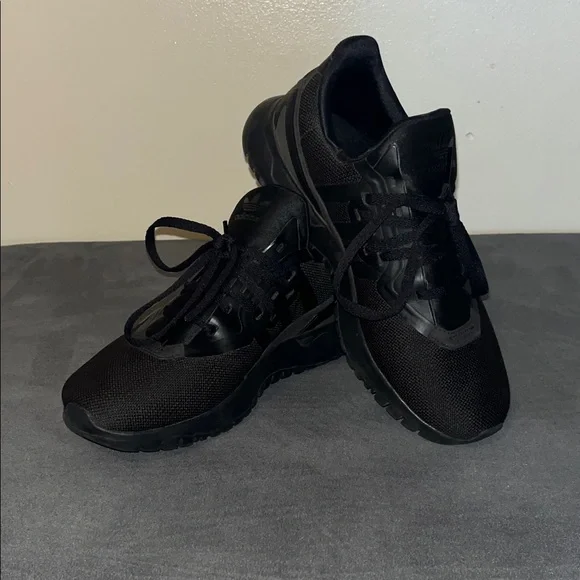 Adidas All Black Running Sneakers US Size 5 - Picture 2 of 6